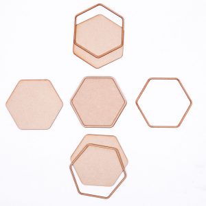 Hexagonal Coasters with Borders