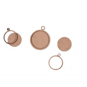 Circle Shaped Pendant And Earring Blanks