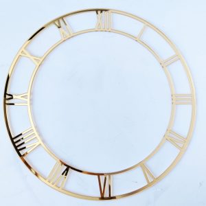 Clock Numbers – 12″ Acrylic Roman Ring – GOLD