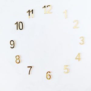Clock Numbers – Acrylic (CLASSIC) GOLD