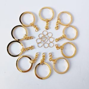 Keychain Rings with Connector – GOLD