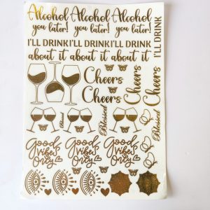 Resin Gold Metallic A4 Size Stickers (Single Sheet) – Cheers