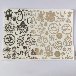 Resin Gold Metallic A4 Size Stickers (Single Sheet) – Lotus Ganpati